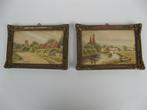 E Shield aquarel 2 stuks van Wallingford on Thames + Amberly, Ophalen of Verzenden
