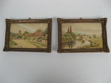 E Shield aquarel 2 stuks van Wallingford on Thames + Amberly beschikbaar voor biedingen