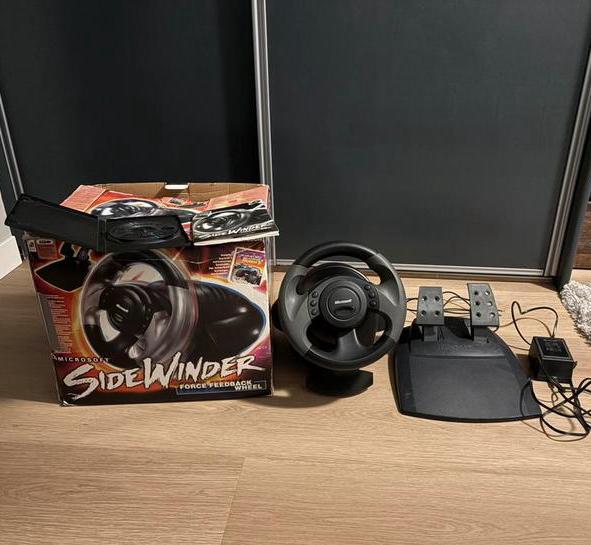 SideWinder Force Feedback Wheel (Microsoft) stuur, Computers en Software, Joysticks, Zo goed als nieuw, Ophalen of Verzenden