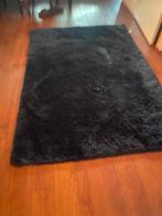 Zwart hoogpolig vloerkleed, Huis en Inrichting, Stoffering | Tapijten en Kleden, Ophalen, 100 tot 150 cm, Zwart, 200 cm of meer