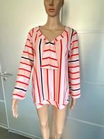 J91 Stefanel mt. 38=M blouse top tuniek shirt rood/wit/blauw, Kleding | Dames, Maat 38/40 (M), Ophalen of Verzenden, Zo goed als nieuw