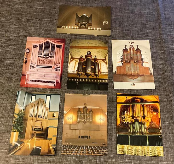 Kerkorgel Kaarten _ Foto's ... 001 ... 7 stuks, Verzamelen, Ansichtkaarten | Themakaarten, Ongelopen, Overige thema's, Ophalen