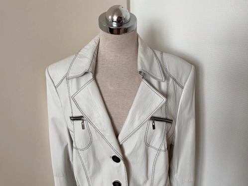 GERRY WEBER LEREN JASJE MT :44, Kleding | Dames, Jassen | Zomer, Zo goed als nieuw, Maat 42/44 (L), Overige kleuren, Ophalen of Verzenden