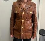 Bruine echt leren jas, Kleding | Dames, Jassen | Zomer, Verzenden, Gedragen, Maat 38/40 (M), Bruin