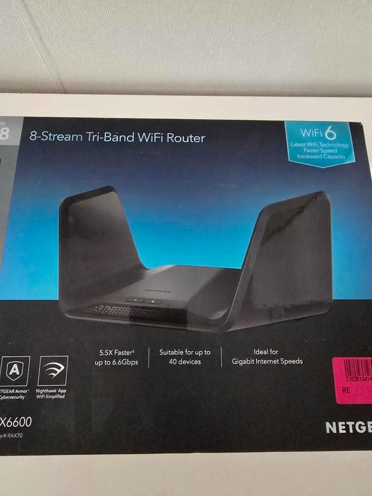 Netgear Nighthawk RAX70 Router - WiFi 6, Computers en Software, Routers en Modems, Zo goed als nieuw, Router, Ophalen of Verzenden