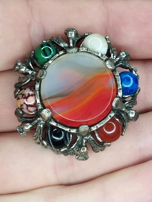 prachtige vintage signatuur broche Mirakl, Sieraden, Tassen en Uiterlijk, Broches, Zo goed als nieuw, Overige materialen, Ophalen of Verzenden