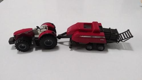1/50  Siku 1951 (Massey Ferguson Tractor + MF Baler ), Hobby en Vrije tijd, Modelauto's | 1:50, Gebruikt, Hijskraan, Tractor of Landbouw