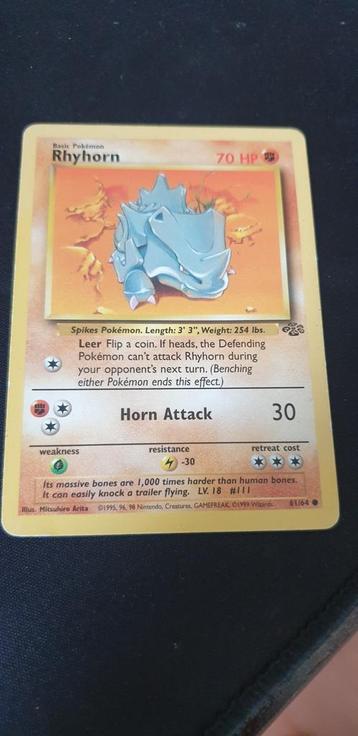 Rhyhorn Jungle 61/64 - Goede Staat - WOTC beschikbaar voor biedingen