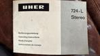 Originele handleiding UHER 724-L bandrecorder, Ophalen, Bandrecorder