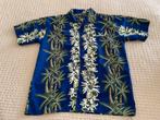Hawaii blouse bloes party tropisch tropical L large, Kleding | Heren, Overhemden, Ophalen of Verzenden, Zo goed als nieuw, Blauw