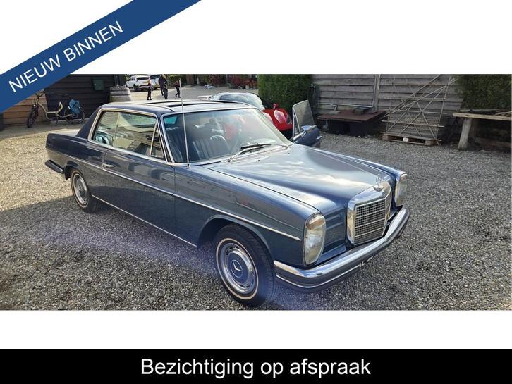 Mercedes-Benz 200-280 (W115) 250 C * GRATIS RIJDEN* !, Auto's, Oldtimers, Bedrijf, Te koop, Lederen bekleding, Metallic lak, Open dak