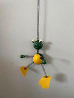 Houten kikker op veer leuk wiebel beestje, Ophalen of Verzenden