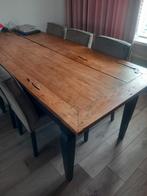 Houten Eettafel met Robuuste Uitstraling, Ophalen, Gebruikt, 200 cm of meer, 50 tot 100 cm