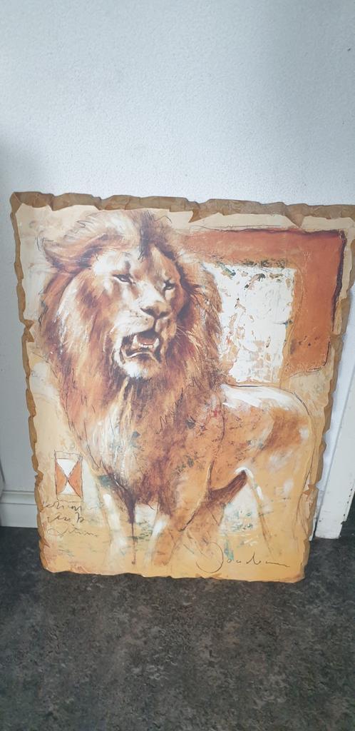Leeuw Schilderij - Prachtig Kunstwerk, Antiek en Kunst, Kunst | Schilderijen | Klassiek, Ophalen of Verzenden