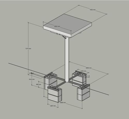 gratis: grote ijzeren constructie met betonblokken, Doe-het-zelf en Verbouw, Metalen, Gebruikt, IJzer, Ophalen