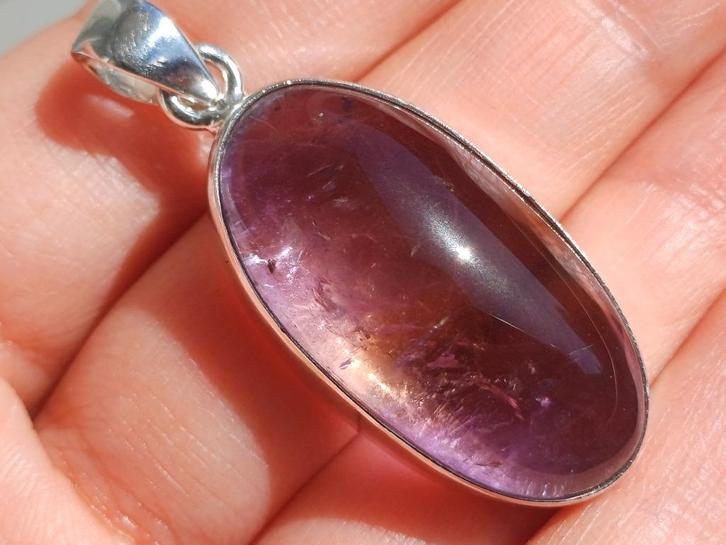 Vanoli 925 zilveren kettinghanger met ametrien, Sieraden, Tassen en Uiterlijk, Kettinghangers, Nieuw, Zilver, Overige kleuren