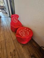 Ajax Zitzak en Poef Set - Rood, Ophalen of Verzenden, Gebruikt, Rood, Zitzak