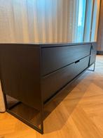 WOOOD Silas TV Meubel - Zwart Essen, Gebruikt, 150 tot 200 cm, Eikenhout, Ophalen of Verzenden
