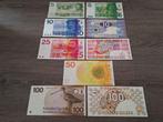 Set 9 guldenbiljetten 5 t/m 100 gulden (1966-1997), Postzegels en Munten, Bankbiljetten | Nederland, Ophalen of Verzenden, 100 gulden
