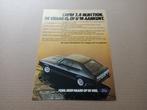 Reclame (uit oud tijdschrift) Ford Capri 2.8 Injection (1981, Verzamelen, Auto's, Gebruikt, Verzenden