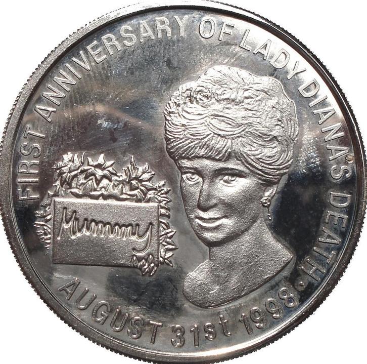 Zambia 1.000 kwacha 1998 (FDC, Diana, zeldzaam), Postzegels en Munten, Munten | Afrika, Losse munt, Zambia, Ophalen of Verzenden