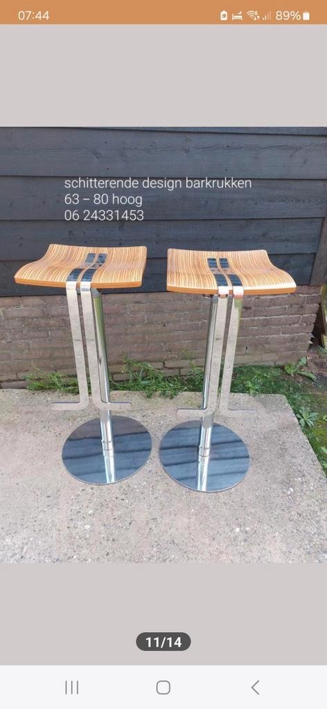 Top designe barkrukken, Huis en Inrichting, Barkrukken, Zo goed als nieuw, Ophalen