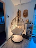 Stijlvolle Rattan Ei Hangstoel, Ophalen, Gebruikt, Overige kleuren, Metaal