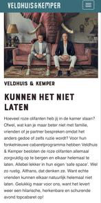 3 theater kaarten Veldhuis & Kemper 2 oktober 2025, Drie personen of meer, Oktober