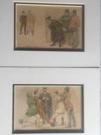 CE Brock Eton 2 vroege waterverf schilderijtjes1891 diptiek, Antiek en Kunst, Kunst | Schilderijen | Klassiek, Ophalen of Verzenden