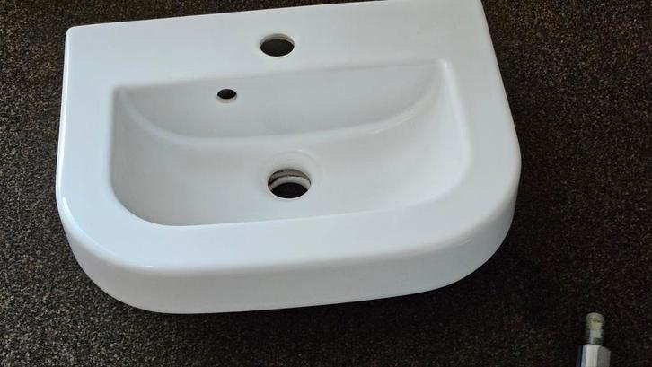 Duravit Happy D compacte wastafel 45x35 cm, Doe-het-zelf en Verbouw, Sanitair, Zo goed als nieuw, Wastafel, Steen, Ophalen of Verzenden