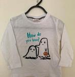 ZARA tshirt spook maat 80 wit halloween, Zo goed als nieuw, Zara, Shirtje of Longsleeve, Verzenden
