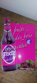 metalen reclamebord Grisette fruit des bois bier, Verzamelen, Biermerken, Nieuw, Overige merken, Reclamebord, Plaat of Schild