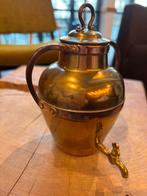 Koperen tap vaatje met 2 hengsels rood en geel koper, Antiek en Kunst, Antiek | Koper en Brons, Verzenden