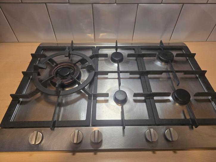 Atag 5-pits gasfornuis met wokbrander, Witgoed en Apparatuur, Fornuizen, Inbouw, Gas, 5 kookzones of meer, 60 cm of meer, Ophalen