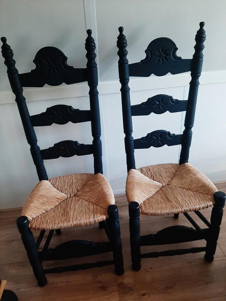 2 ANTIEKE EIKEN STOELEN, Huis en Inrichting, Stoelen, Twee, Ophalen