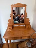 Grenen Make-up Tafel met Spiegel, Ophalen, Gebruikt, 50 tot 100 cm, Minder dan 100 cm