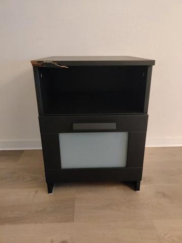 Brimnes Black Nightstand | Zwart Nachtkastje 