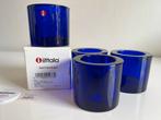 4 Iittala KIVI Marimekko Waxinelichthouder~Cobalt Blue 1988, Ophalen of Verzenden, Zo goed als nieuw, Overige materialen, Minder dan 25 cm