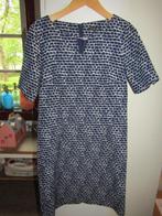 F1914 La Ligna mt 40 jurk donkerblauw wit reliëf, Maat 38/40 (M), Zo goed als nieuw, Knielengte, La Ligna