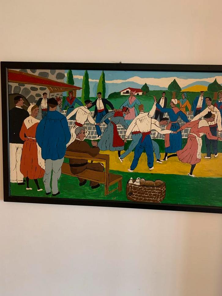 Schilderij Madrid jaren 50 - Uniek!, Antiek en Kunst, Kunst | Schilderijen | Klassiek, Ophalen of Verzenden