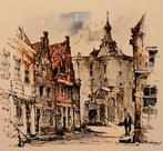 Jan Korthals ... de Drommedaris ... Enkhuizen ..., Antiek en Kunst, Kunst | Tekeningen en Foto's, Ophalen of Verzenden