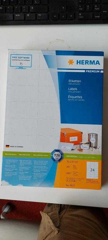 Herma 70x37mm 24 etiketten per vel 200 vellen beschikbaar voor biedingen