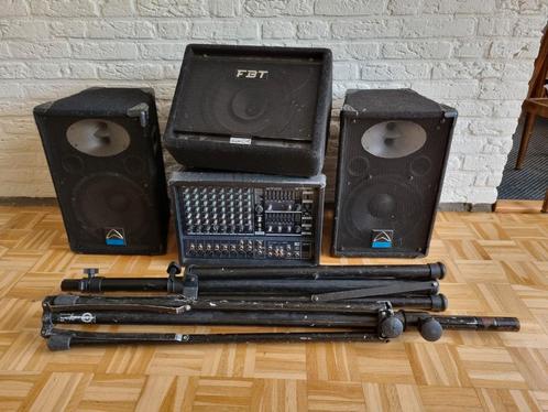 PA set Yamaha/Wharfdale met defect, Muziek en Instrumenten, Versterkers | Keyboard, Monitor en PA, Gebruikt, P.A., Minder dan 500 watt