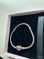 Zilveren armand pandora 18 cm met hartje, Ophalen of Verzenden, Zo goed als nieuw, Zilver