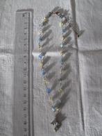 Schattig kettinkje kruisje rozenkrans natuursteentjes, Ophalen of Verzenden, Blauw