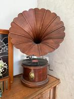 Odeon grammofoon met houten hoorn werkend, Ophalen of Verzenden