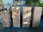 Plantenbak, zuil, hardhout, Ophalen, Tuin, Minder dan 60 cm, Vierkant