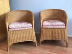 2 rotan stoelen, Huis en Inrichting, Ophalen, Gebruikt, Bruin, Riet of Rotan