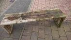 Steigerhout bank, Tuin en Terras, Ophalen, Gebruikt, Hout