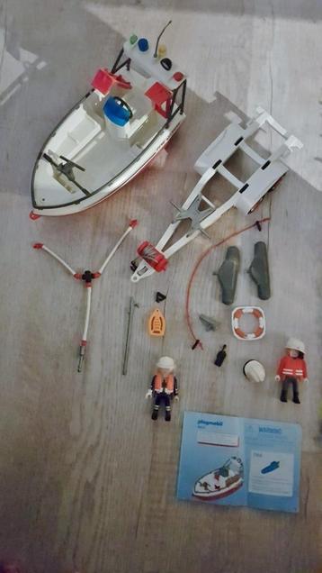 Playmobil brandweerboot met trailer